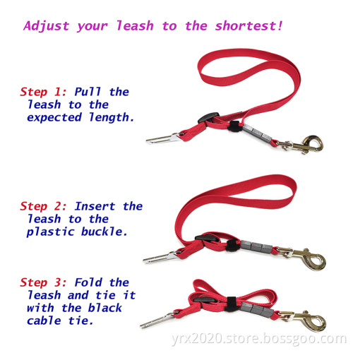 Car Seatbelt Dog Leash Black